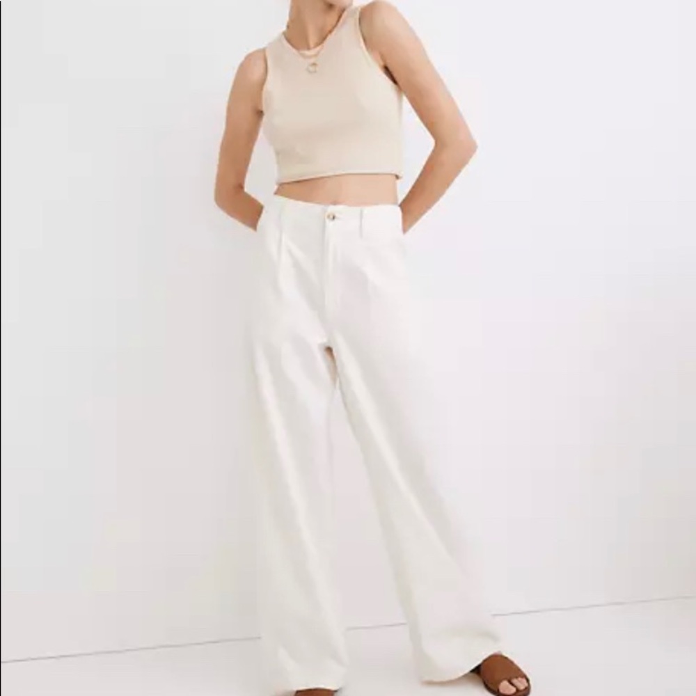 Madewell Cotten Linen Wide-Leg Pants